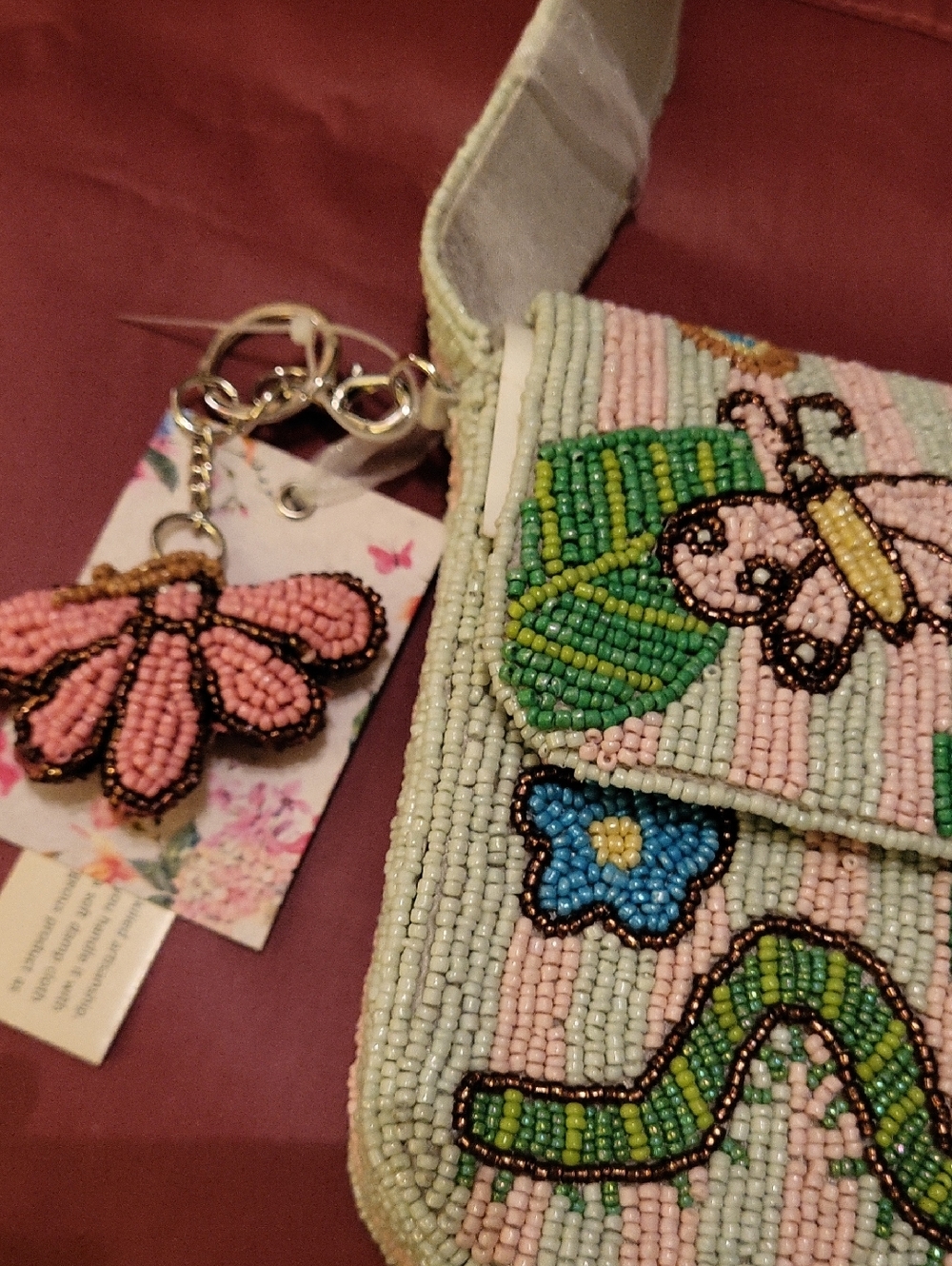 Handcrafted In India Insect Beaded Bnwt Rt Eh Bug - Picture 3 of 6